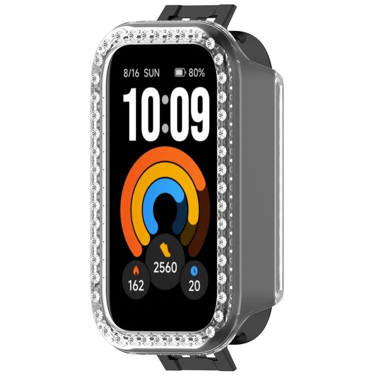 Diamond Half Coverage Hollow PC Watch Protective Case, For Xiaomi Smart Band 11 Active