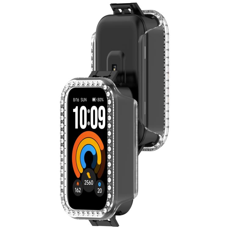 Diamond Half Coverage Hollow PC Watch Protective Case, For Xiaomi Smart Band 11 Active