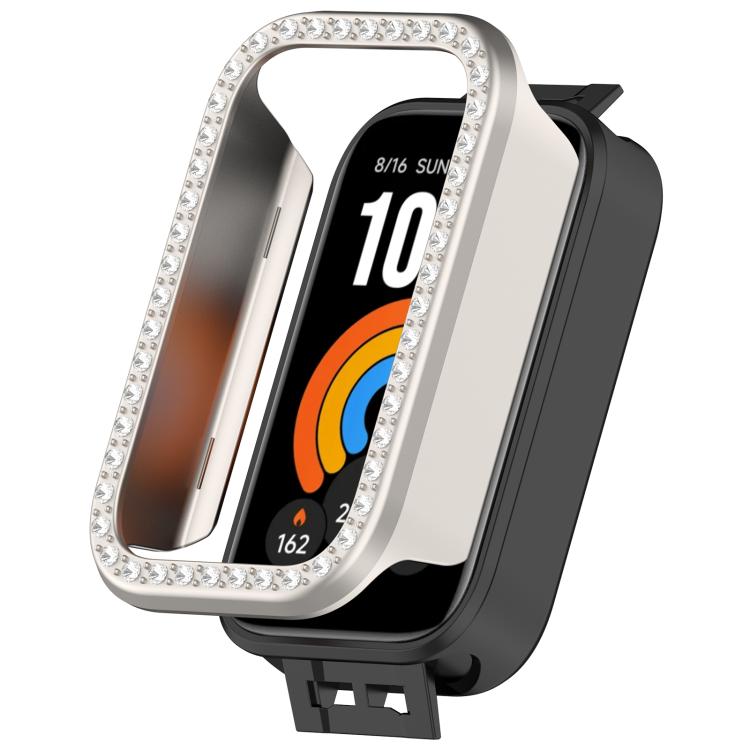 Diamond Half Coverage Hollow PC Watch Protective Case, For Xiaomi Smart Band 11 Active