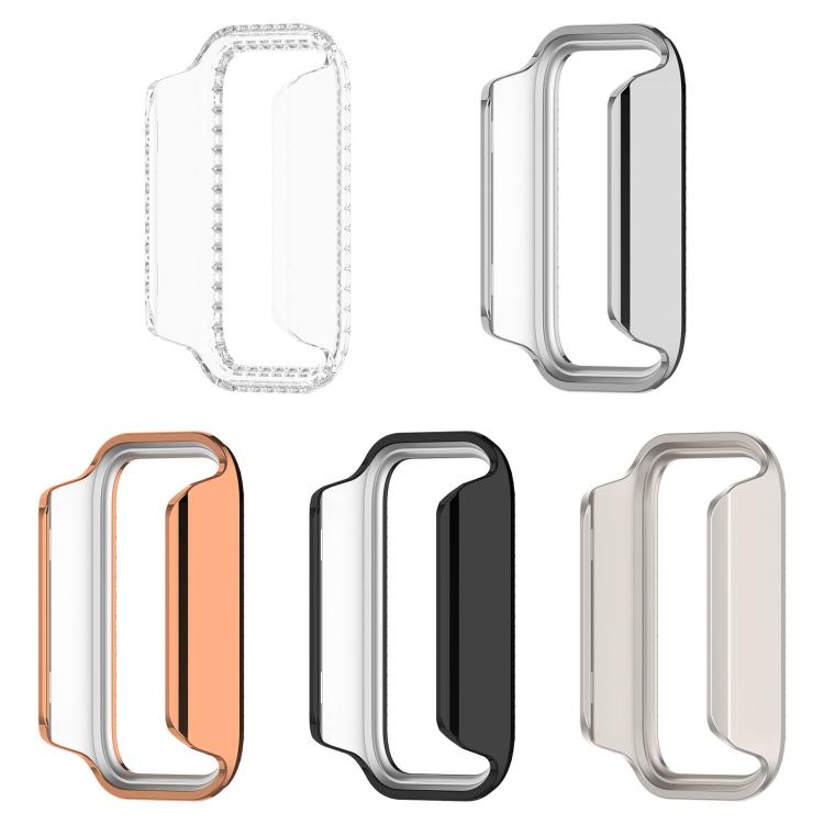 Diamond Half Coverage Hollow PC Watch Protective Case, For Xiaomi Smart Band 11 Active