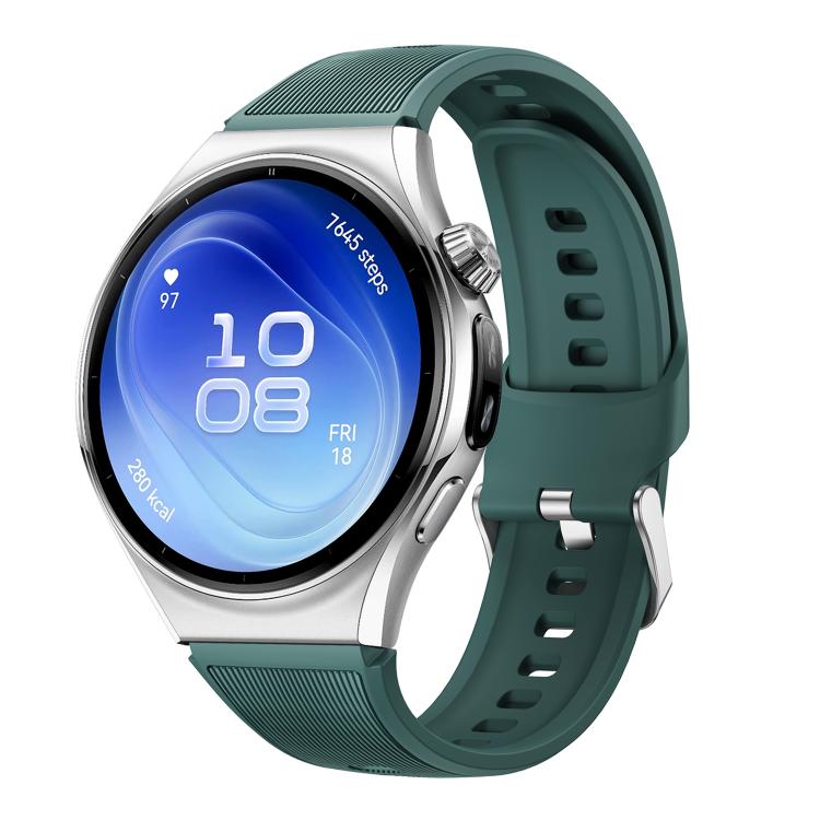 Hidden Tail Design Vertical Stripe Silicone Watch Band, 22mm