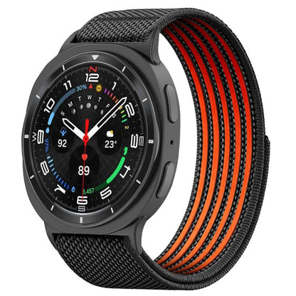 Airy Mixed Nylon Loop Metal Connector Watch Band, For Galaxy Watch9 / 8 / 8 Classic