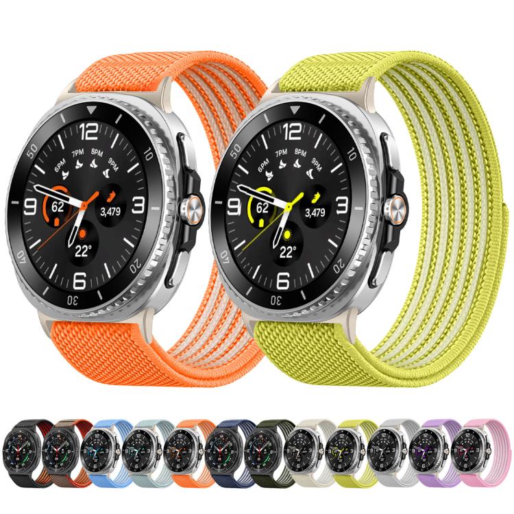 Airy Mixed Nylon Loop Metal Connector Watch Band, For Galaxy Watch9 / 8 / 8 Classic