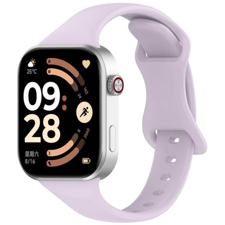 Slim Butterfly Buckle Solid Color Silicone Watch Band, For Xiaomi Band 10 Pro / Redmi Watch 6 / 5