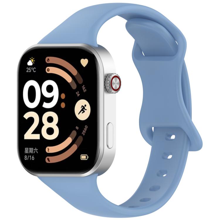 Slim Butterfly Buckle Solid Color Silicone Watch Band, For Xiaomi Band 10 Pro / Redmi Watch 6 / 5
