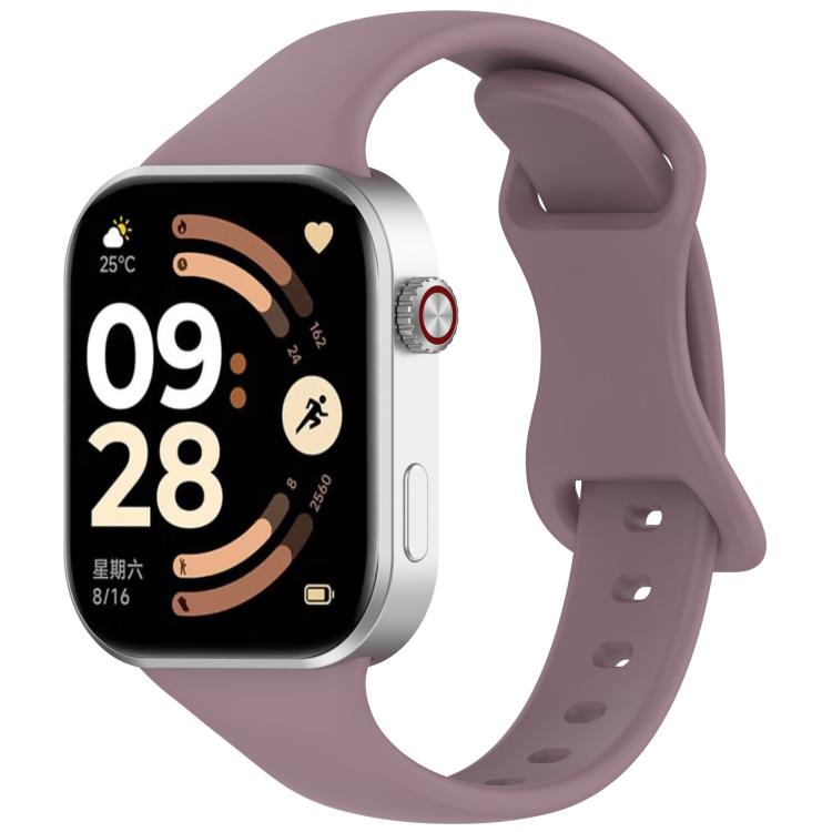 Slim Butterfly Buckle Solid Color Silicone Watch Band, For Xiaomi Band 10 Pro / Redmi Watch 6 / 5