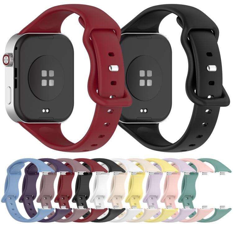Slim Butterfly Buckle Solid Color Silicone Watch Band, For Xiaomi Band 10 Pro / Redmi Watch 6 / 5