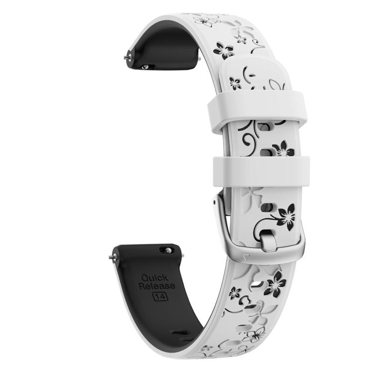 Two-Tone Embossed Silicone Watch Band, For Garmin Lily 2