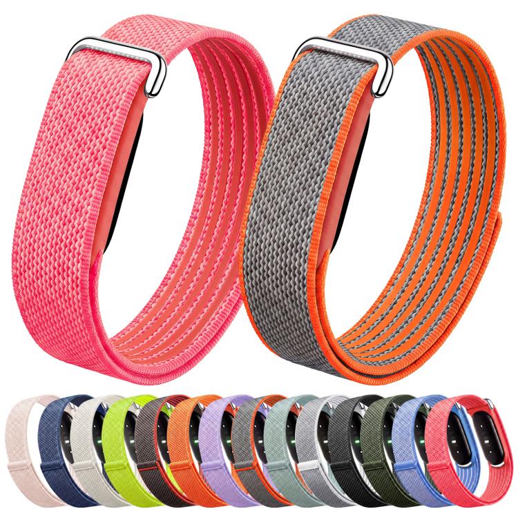 TPU Frame Integrated Nylon Hybrid Silicone Loop Watch Band, For Google Fitbit Air