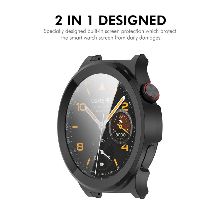 ENKAY Hat-Prince Full Coverage Tempered Glass Film Integrated PC Watch Case, For vivo Watch 6
