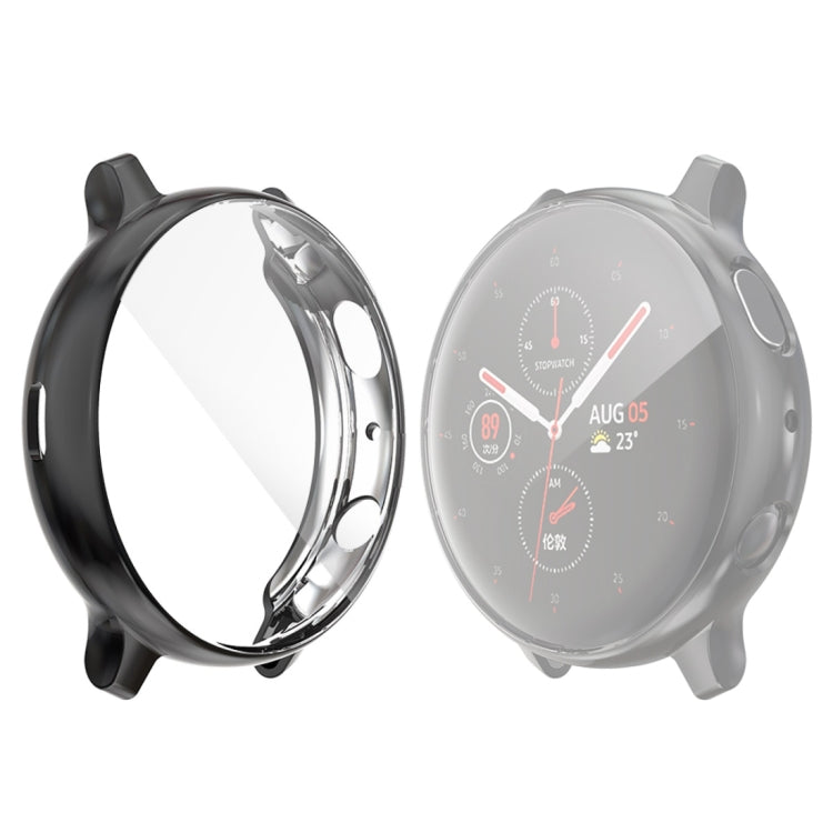 Black full-coverage TPU smartwatch case, curved screen cover and raised watch edges