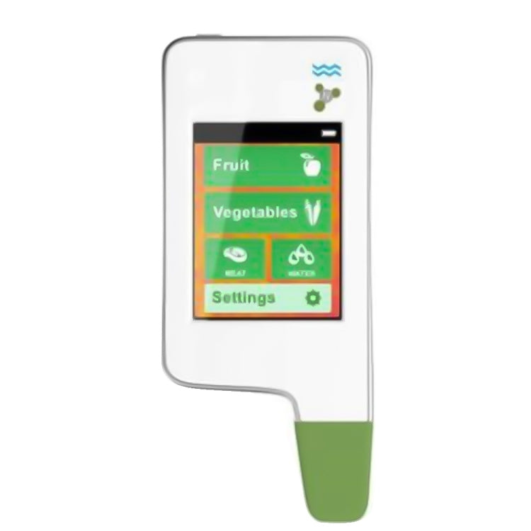 Nitrate residue food safety detector with touchscreen display and green probe