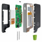 Nitrate tester open case with circuit board, display module, and two test probes