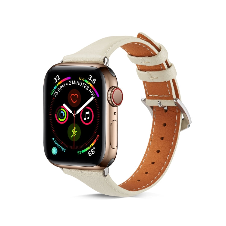 For Apple Watch 3 / 2 / 1 Generations  38mm Universal Thin Leather Strap