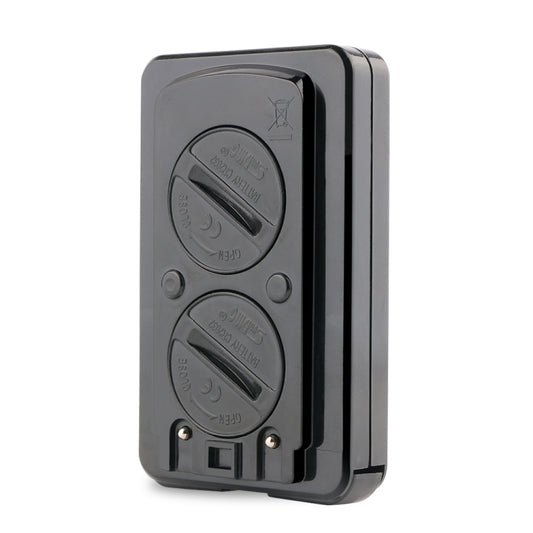 Black bicycle sensor unit with two control buttons and mounting bracket