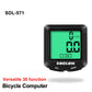 Wired bicycle computer with green LCD display and SET/MODE buttons