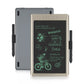 9-inch smart digital drawing board front and back view with stylus pens, beige and dark gray