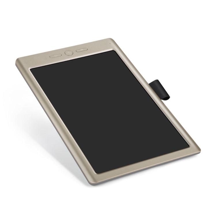 9-inch smart digital drawing board tablet with black display and side button, beige frame