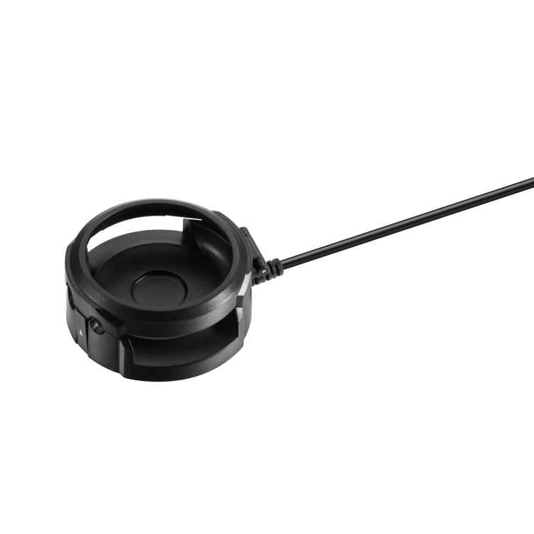 Black charging cradle dock for placing a smartwatch for charging