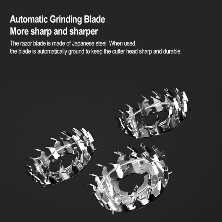 Rotary shaving blade set with multiple metallic cutter teeth for electric shaver heads