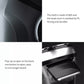 Pop-up rear trimmer scraper attachment on electric rotary shaver base, black and silver