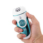 VGR electric hair remover handheld, white and teal with rotating teal ring head
