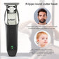 Electric hair trimmer with R-type round cutter head and adjustable comb lengths
