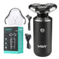 Black VGR electric shaver with rotary heads plus included cleaning brush and cord