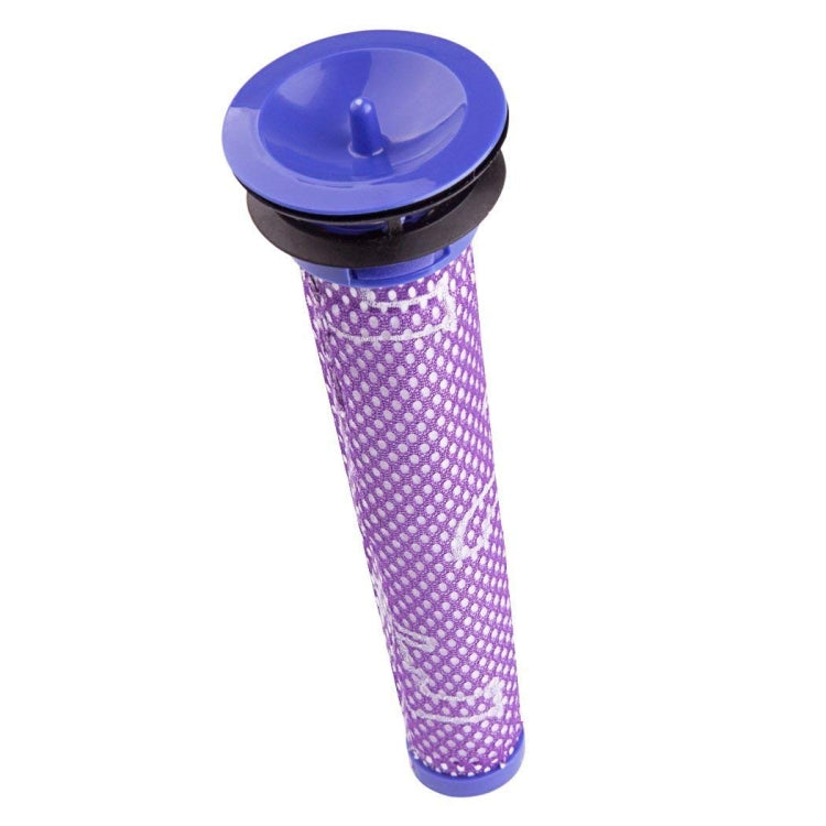 Washable replacement vacuum filter with purple mesh and blue top cap