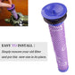 Purple washable vacuum filter cylinder with blue circular cap