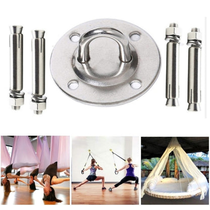 Stainless steel wall/ceiling hanging bracket with U-shaped support and mounting holes