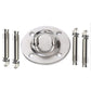 Stainless steel hanging bracket set with oval plate, U hook, and anchor bolts