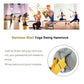 Stainless steel yoga swing hammock hook bracket with central U-loop and mounting plate