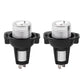 Set of two chrome-ring LED bulbs with black collars and ribbed light barrels