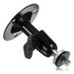 Black rotary CCTV mount bracket with round plate and knurled adjustment knob