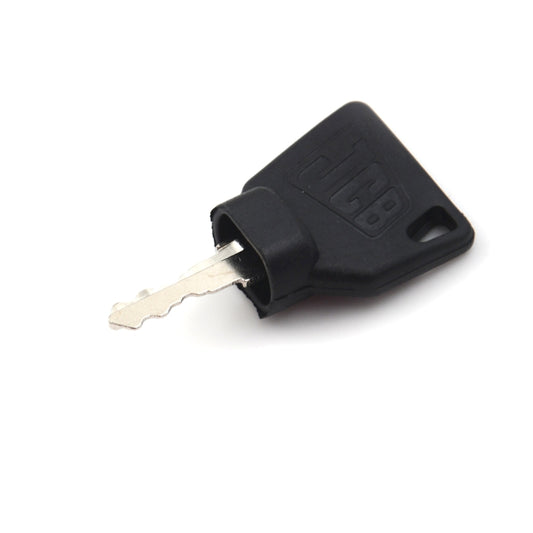 JCB digger ignition key, black key fob housing with metal blade