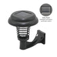 Solar mosquito zapper lamp with solar panel top and wall-mount side bracket