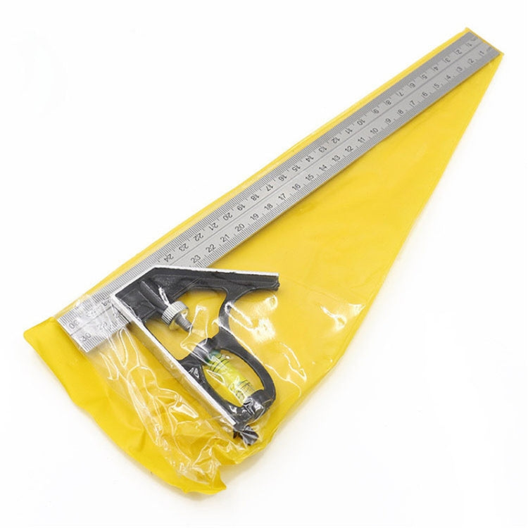 300mm angle gauge in yellow packaging with black clamp and green vial