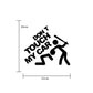 Black "DON'T TOUCH MY CAR" decal sticker, 22 x 19 cm size guide.