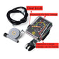 Mechanical odometer with clear front, black cable, and reset knob for mileage