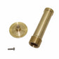 Copper-colored fountain nozzle with round mounting plate and male threads; includes screw