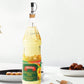 Wine bottle with cork stopper wine diversion spout dispenser in place