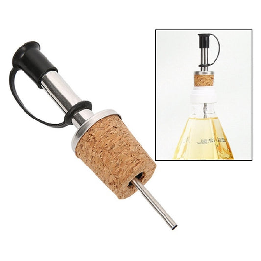 Wine cork stopper wine diversion spout dispenser with black top and stainless tube