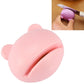 Pink cartoon-style handheld knife sharpener with rounded casing and side handle