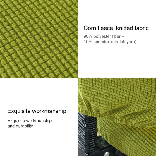 Leaf yellow textured corn-fleece knit fabric with stretch weave for chair covers