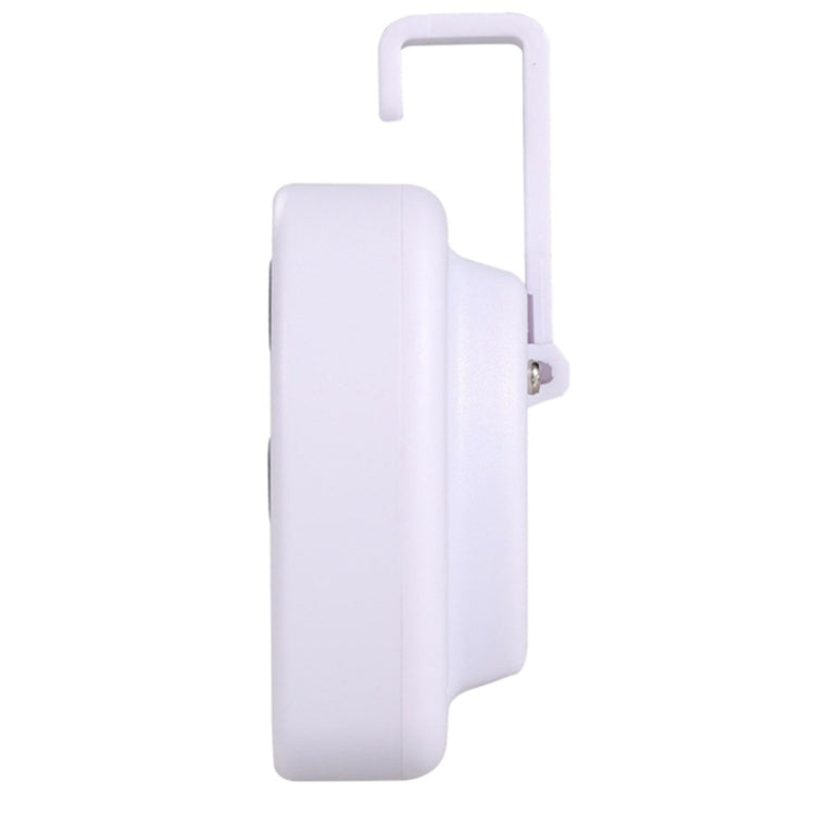 White digital thermometer body with rear clip for hanging or mounting
