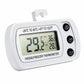 White digital fridge/freezer thermometer with large LCD temperature digits