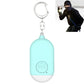 Blue keychain personal alarm flashlight with SOS button and hanging ring