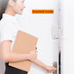 White door alarm sensor with module attached near a door handle