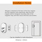 Installation diagram of white door/window alarm sensor with 3M glue strip